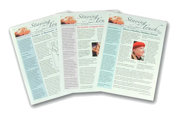 Staying in Touch Massage Newsletters Image